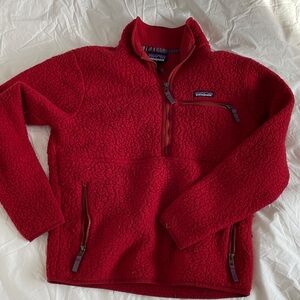 Patagonia Red retro pile fleece S